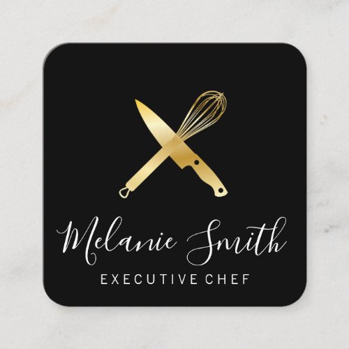 Executive Chef Square Business Card