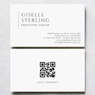 Executive Coach Modern Professional QR Code Business Card