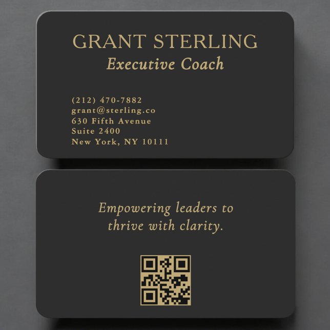 Executive Coach QR Code Professional Business Card (Creator Uploaded)