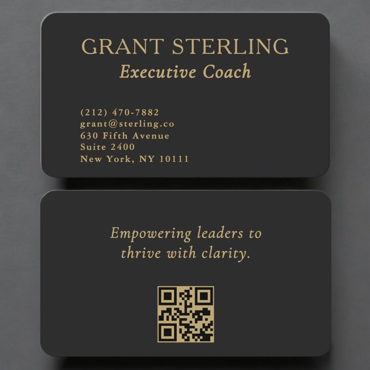 Executive Coach QR Code Professional Business Card