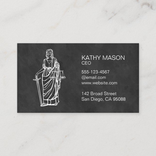 Executive | Consultant | Lawyer Law Business Card (Front)