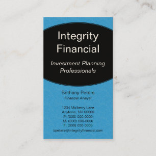 Executive Curves Business Card, Bright Blue Business Card