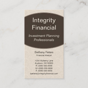 Executive Curves Business Card, Espresso Card