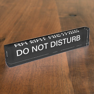 Executive Do Not Disturb Name Plate