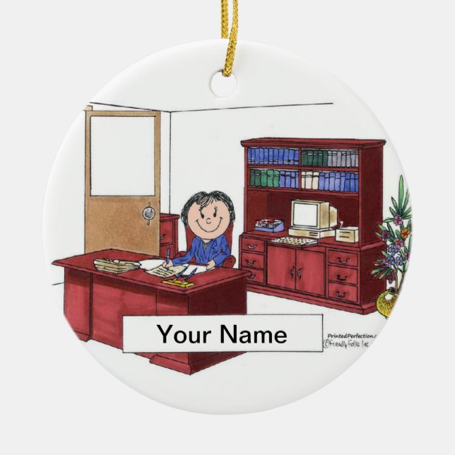 Executive - Female Ceramic Ornament (Front)