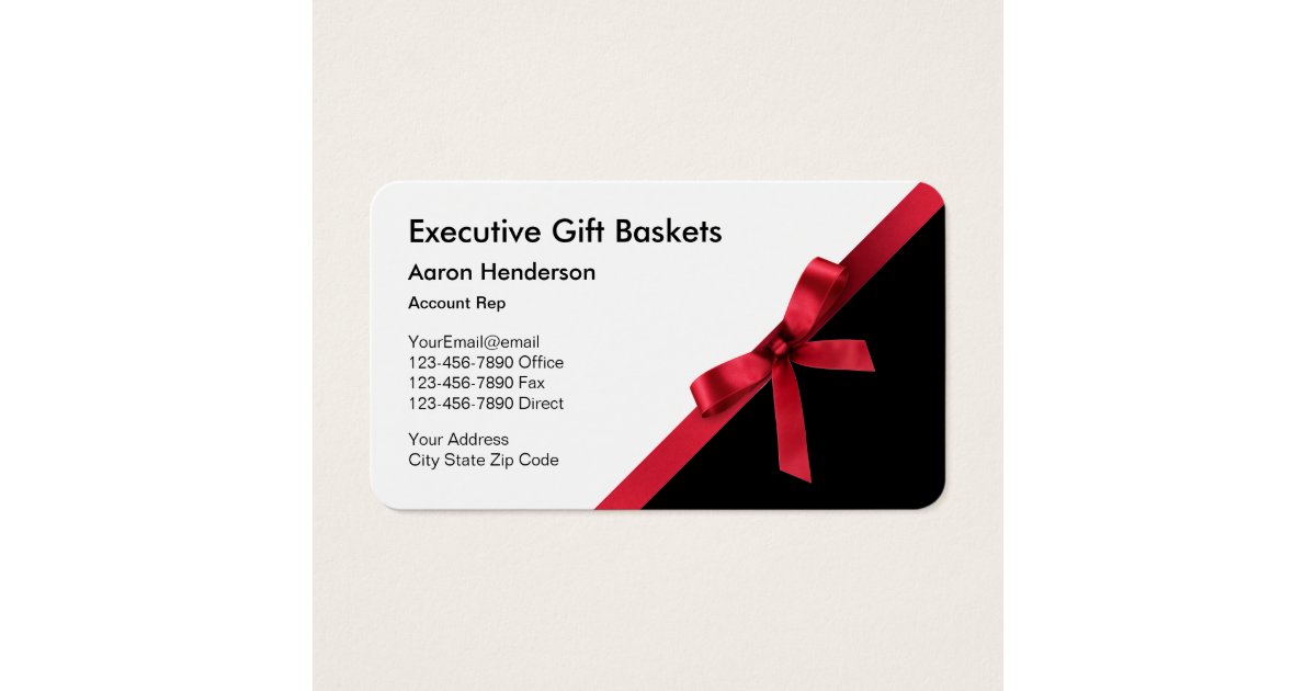 Executive Gift Basket Business Cards | Zazzle