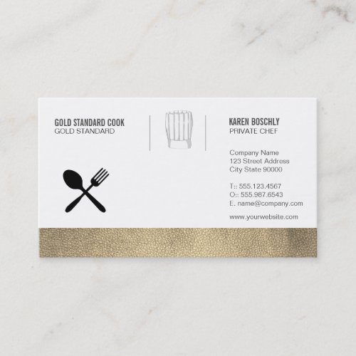 Executive Gold Chef Business Card