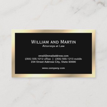 Executive Gold Classic Monogram Business Card | Zazzle