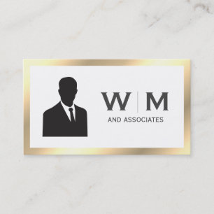 Executive Gold Classic Monogram Business Card