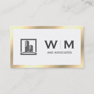 Executive Gold Classic Monogram Corporate Business Card