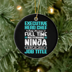 Executive Head Chef Job Title Profession Skills  Ceramic Ornament
