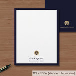 Executive Law Firm Letterhead with Justice Scales<br><div class="desc">Convey professionalism with every correspondence using this executive legal firm letterhead. The gold scales emblem adds a touch of elegance,  suitable for official documents and client letters.</div>