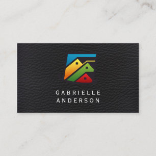 Executive Leather Real Estate Homes Business Card