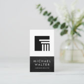 Executive | Leather Trim | Classic Pillar Business Card (Standing Front)