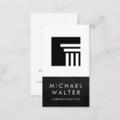 Executive | Leather Trim | Classic Pillar Business Card (Front/Back)