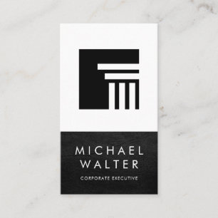 Executive Leather Trim Classic Pillar Business Card