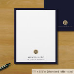 Executive Legal Firm Letterhead with Gold Scales<br><div class="desc">Convey professionalism with every correspondence using this executive legal firm letterhead. The gold scales emblem adds a touch of elegance,  suitable for official documents and client letters.</div>