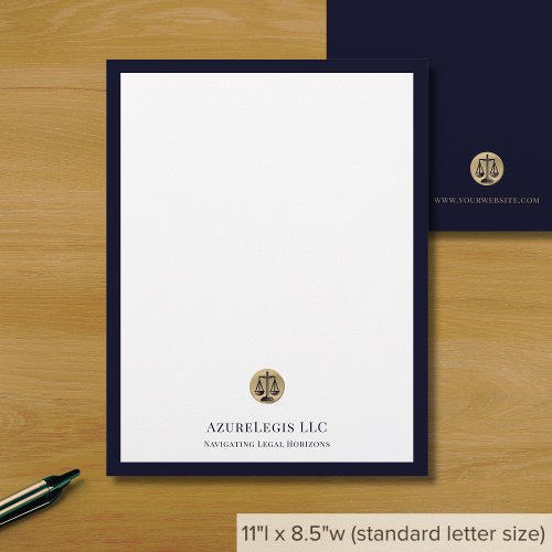 Executive Legal Firm Letterhead with Gold Scales