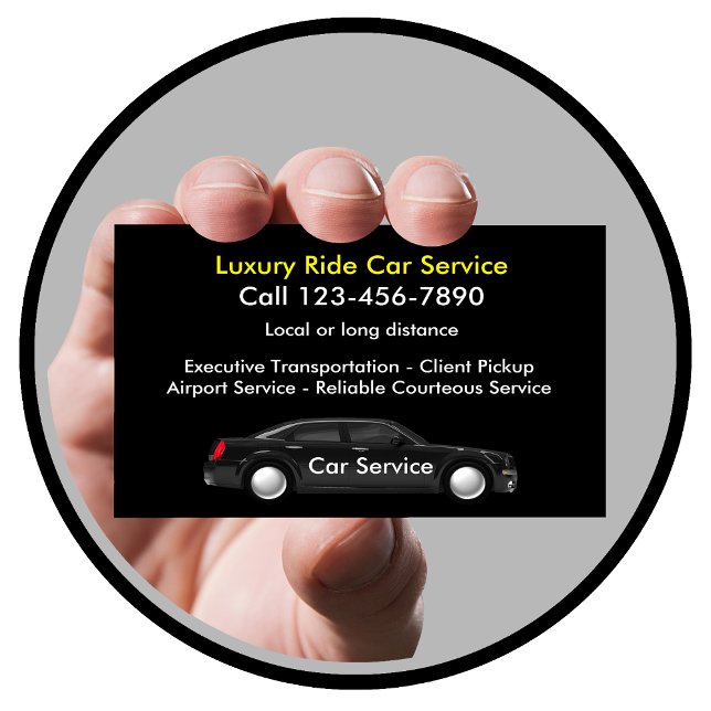 Executive Luxury Car Service Business Card (Creator Uploaded)