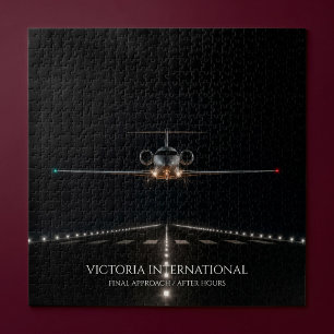 Executive Luxury Jet Arrival After Hours Jigsaw Puzzle
