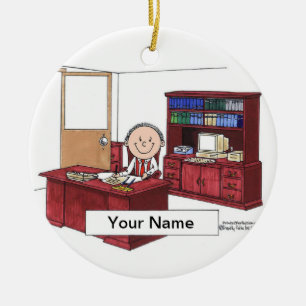 Executive - Male Ceramic Ornament