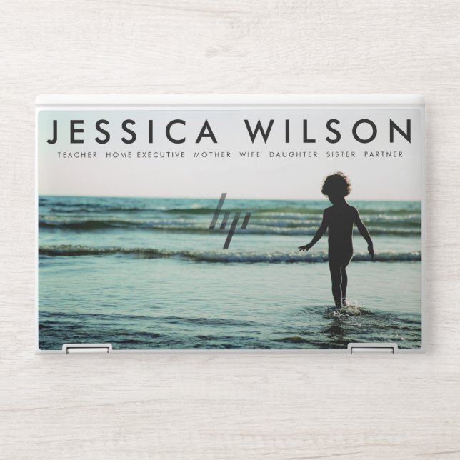 Executive Mom Full Bleed Photo HP Laptop Skin (Front)