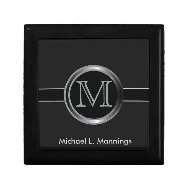 Executive Monogram Design Keepsake Box | Zazzle