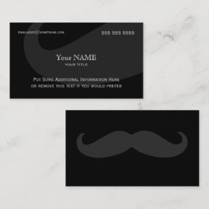 Executive Mustache Dark Business Card