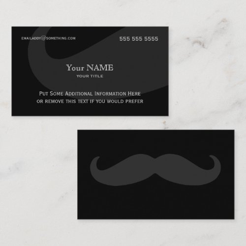 Executive Mustache Dark Business Cards