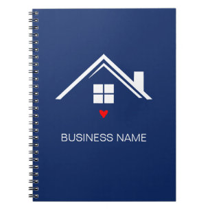 Executive Navy Blue Real Estate Notebook Agent