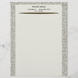 Executive Nubby Personalized Masculine Letterhead