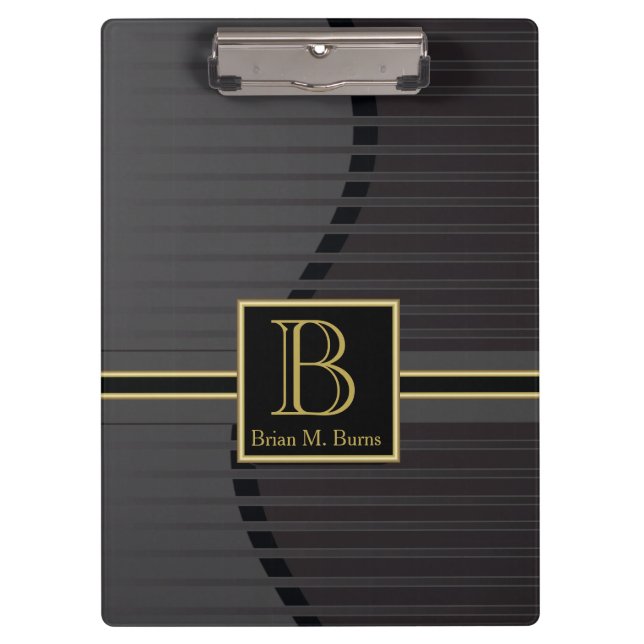 Executive Porfessional Monogram Design Clipboard (Front)