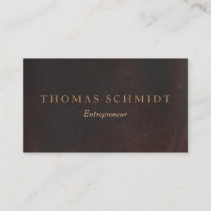 Executive Professional Braun Leder Weinlese Business Card