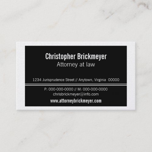 Executive Professional Business Card, Black