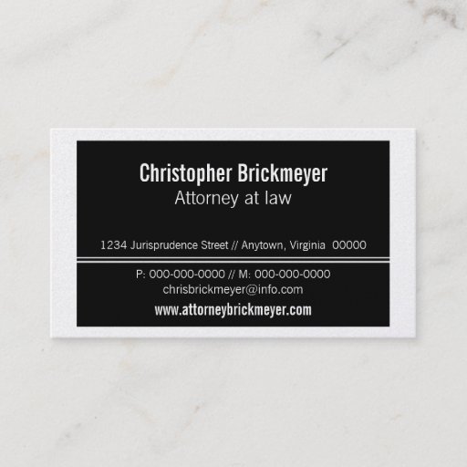 Customizable Executive Professional Business Card, Black