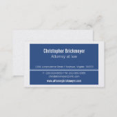 Executive Professional Business Card, Royal Blue Business Card (Front/Back)