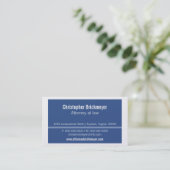Executive Professional Business Card, Royal Blue Business Card (Standing Front)
