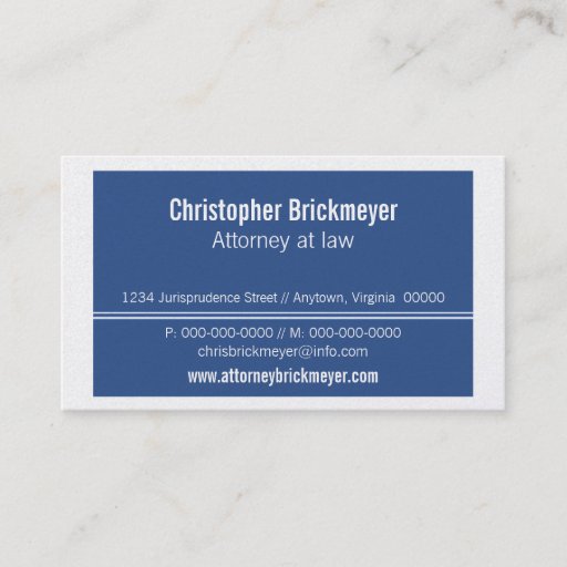 Customizable Executive Professional Business Card, Royal Blue