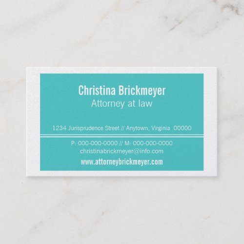 Executive Professional Business Card, Turquoise
