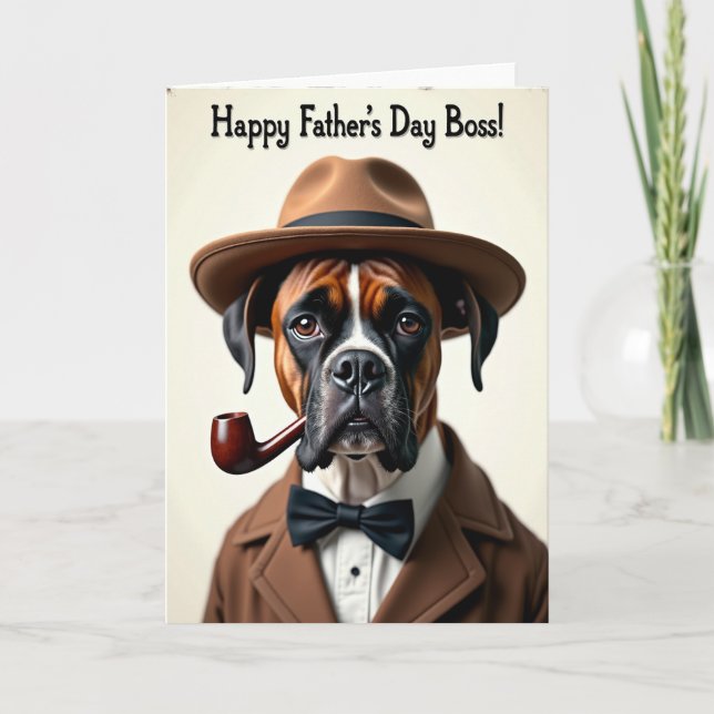 Executive Pup Fathers Day Card (Front)