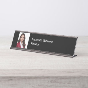 Executive Realtor Photo Ready Desk Name Plate