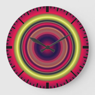 Executive red gold Wall Clock