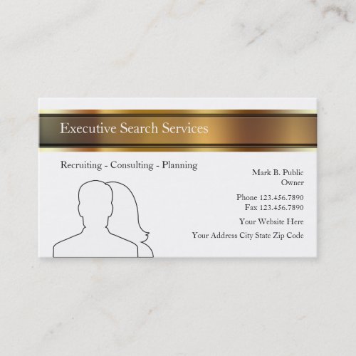 Executive Search Employment Agency Business Cards