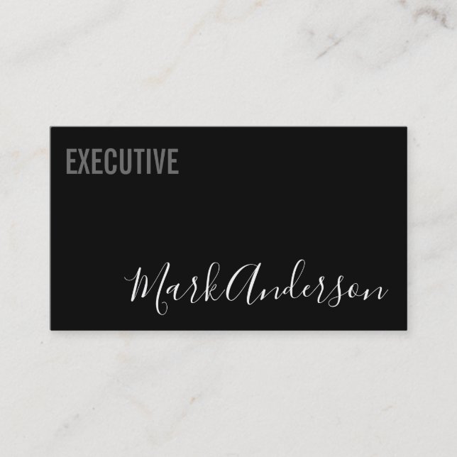 Executive | Signature Series (Black) Business Card (Front)