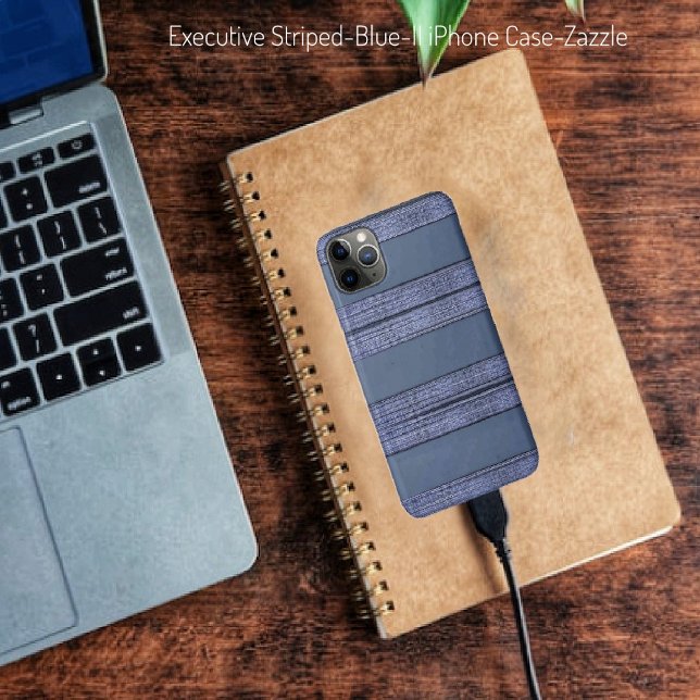 Executive Striped Blue II Iphone Case (Creator Uploaded)