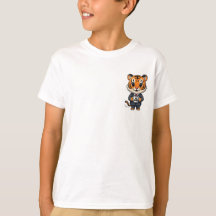 Executive Tiger Boss Holding Coffee Cup Kids