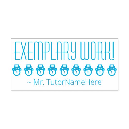EXEMPLARY WORK Acknowledgement Rubber Stamp