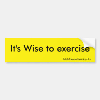 Exercise Bumper Sticker