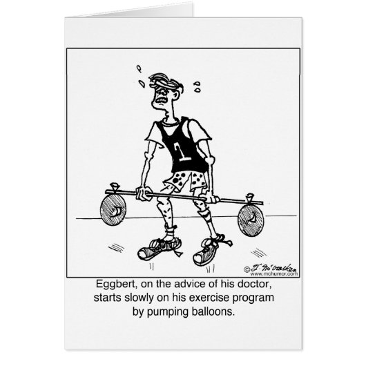 Exercise By Pumping Balloons Cards (Front)