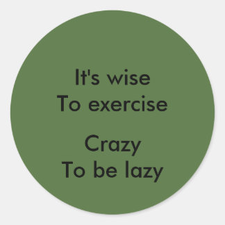 Exercise Classic Round Sticker